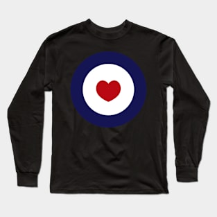 Mod Heart - Green Background Long Sleeve T-Shirt